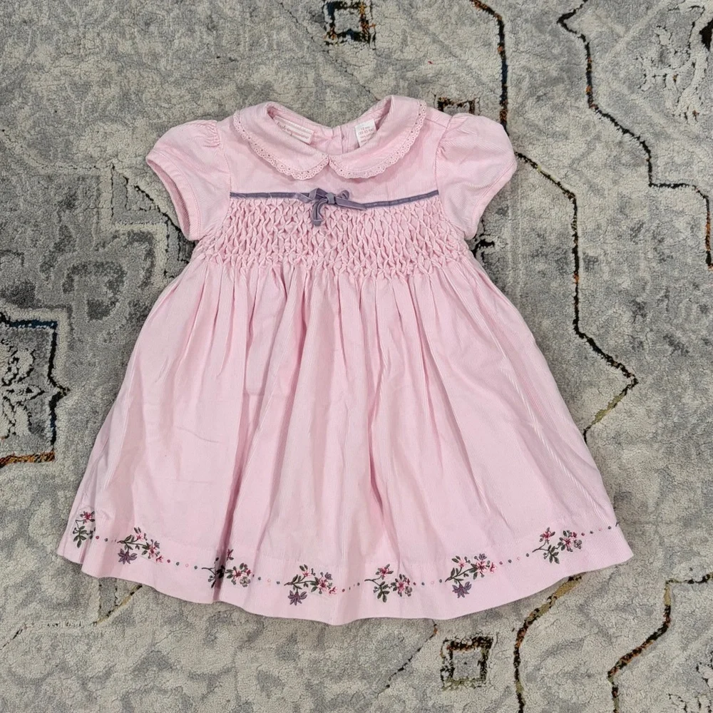 First Impressions smocked corduroy dress, 12 mo - Picture 1 of 3